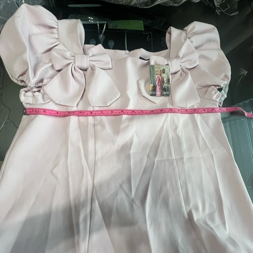 Sister Jane Light Pink Bow Detail Mini Dress Caja 4